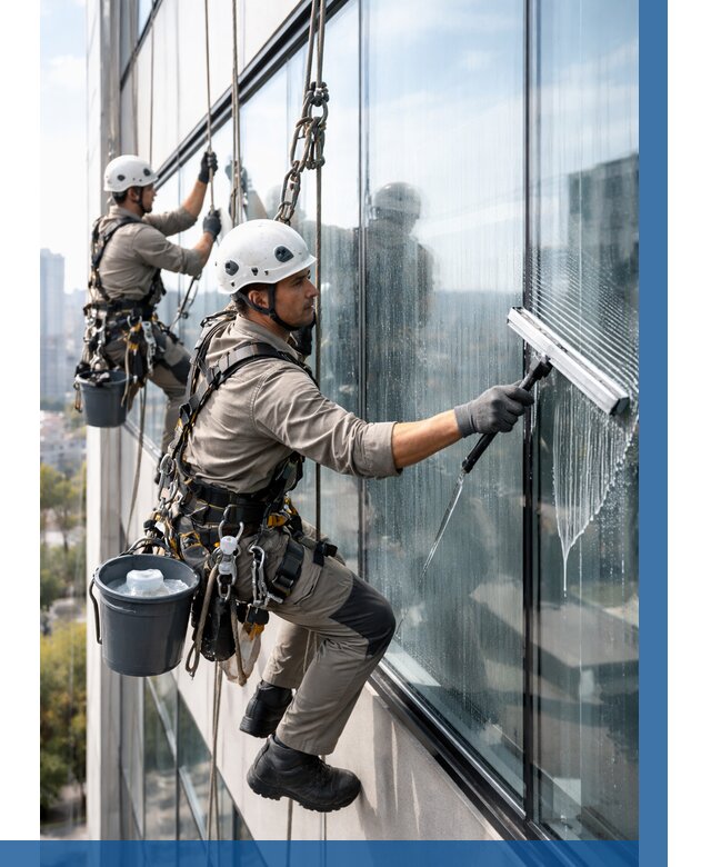 Мойка окон альпинистами в Саяногорске от 4609 р. | ВЫСОТНИК-Снг