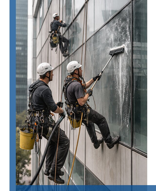 Профессиональная высотная мойка фасадов зданий в Саяногорске