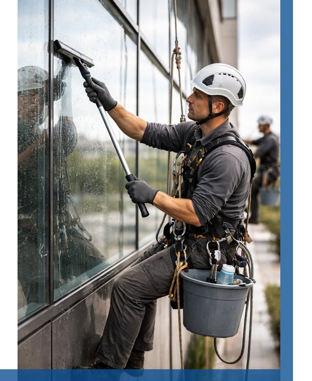 Мойка стеклянных фасадов в Саяногорске от 205 р. | ВЫСОТНИК-Снг