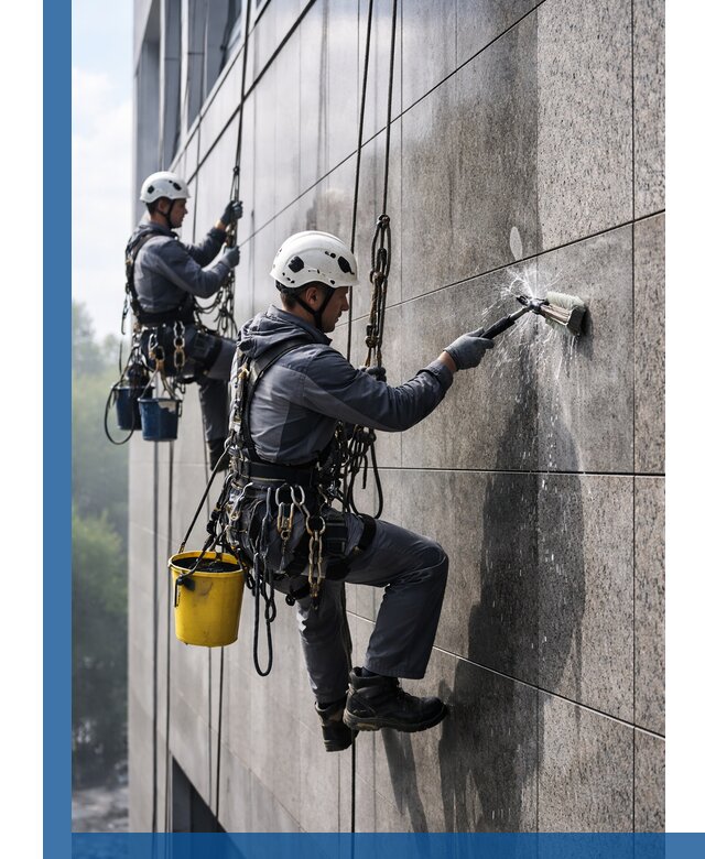 Профессиональная мойка фасада из керамогранита в Саяногорске