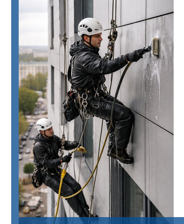 Профессиональная мойка фасада из композита в Саяногорске