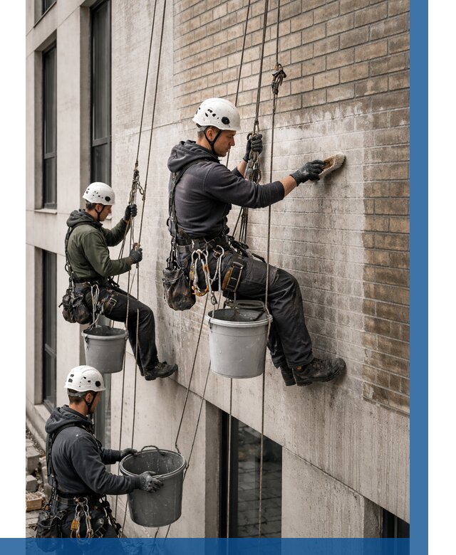 Удаление высолов с фасада в Саяногорске от 256 р. | ВЫСОТНИК-Снг