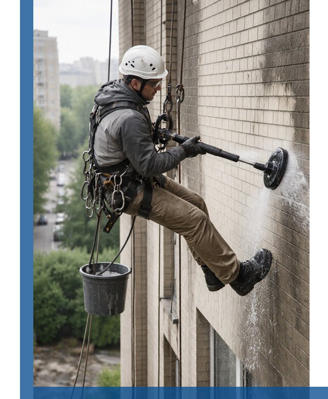 Очистка фасада от копоти в Саяногорске профессионально и безопасно