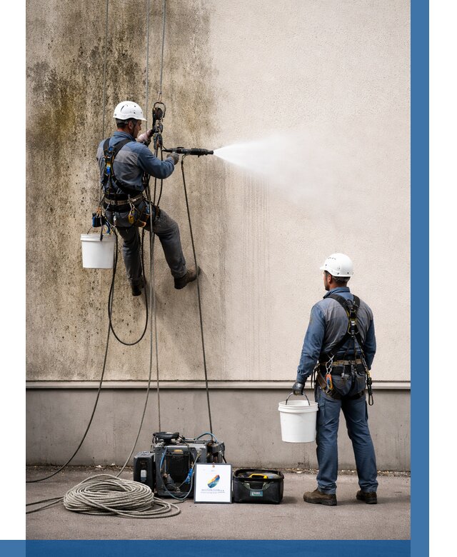 Очистка фасада от плесени в Саяногорске от 307 р. | ВЫСОТНИК-Снг