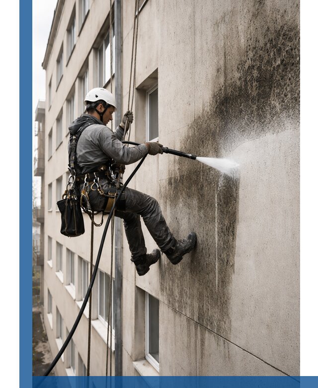 Профессиональная очистка фасадов от плесени в Саяногорске