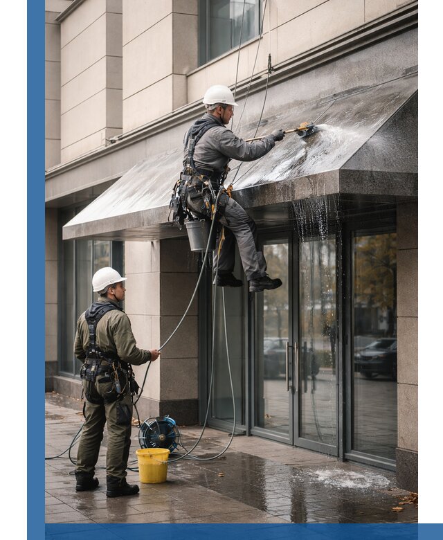 Профессиональная мойка козырьков и навесов в Саяногорске