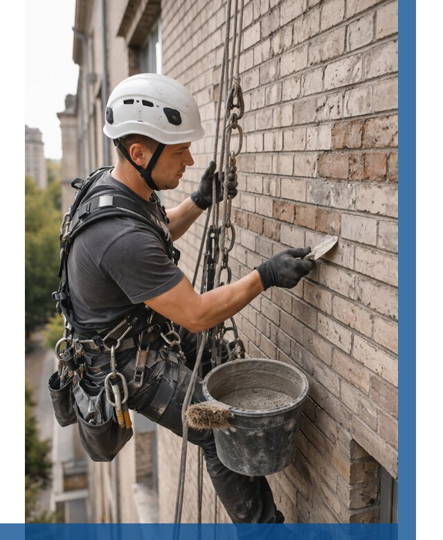 Ремонт кирпичной кладки фасада в Саяногорске от 1844 р. | ВЫСОТНИК-Снг