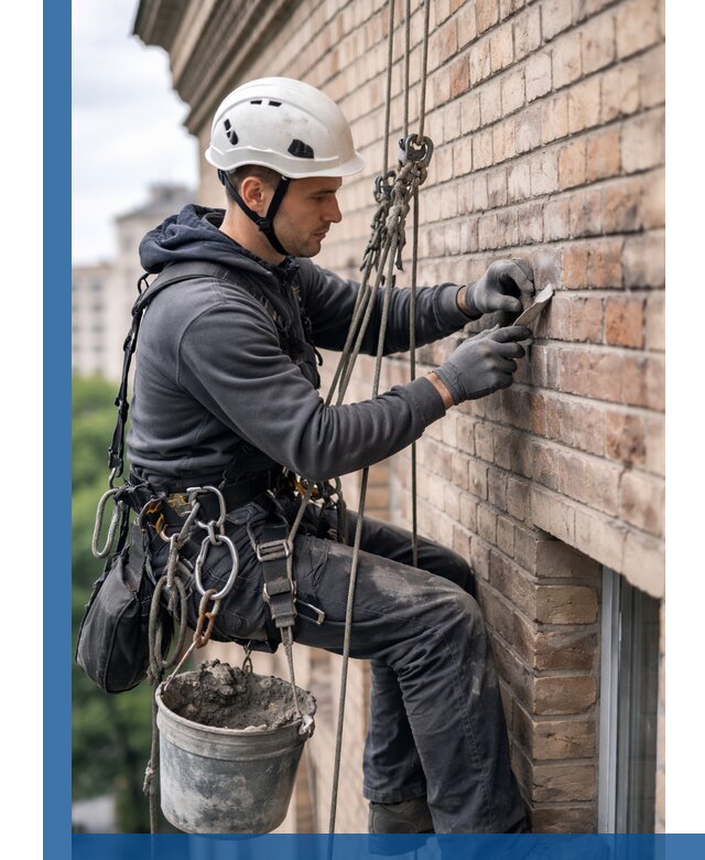 Качественный ремонт кирпичной кладки фасада в Саяногорске с гарантией