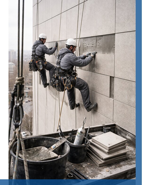 Ремонт фасада из керамогранита в Саяногорске от 2561 р. | ВЫСОТНИК-Снг