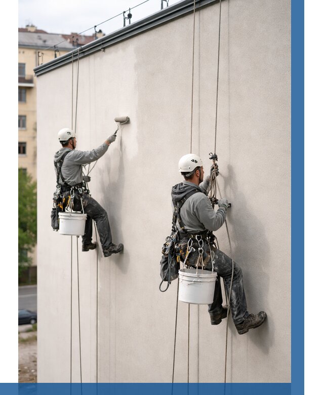 Покраска оштукатуренного фасада в Саяногорске от 328 р. | ВЫСОТНИК-Снг