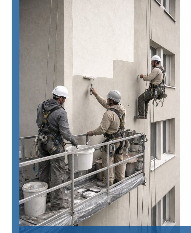 Покраска оштукатуренного фасада в Саяногорске под ключ с гарантией