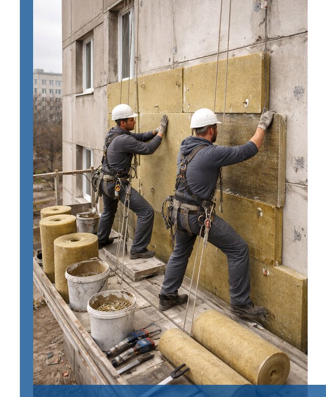 Утепление фасада минватой в Саяногорске под ключ с гарантией