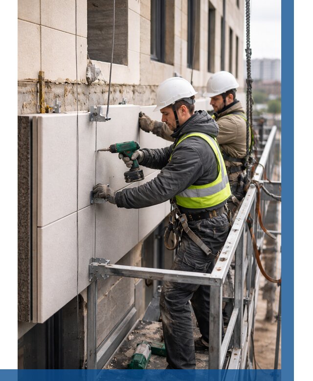 Монтаж фасадных термопанелей в Саяногорске от 1536 р. | ВЫСОТНИК-Снг