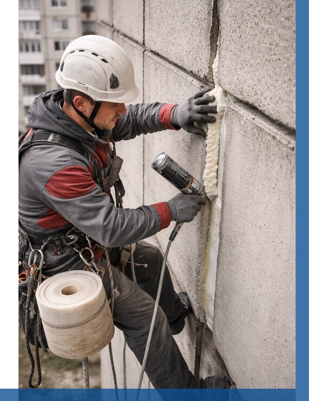 Утепление межпанельных швов в Саяногорске от 717 р. | ВЫСОТНИК-Снг