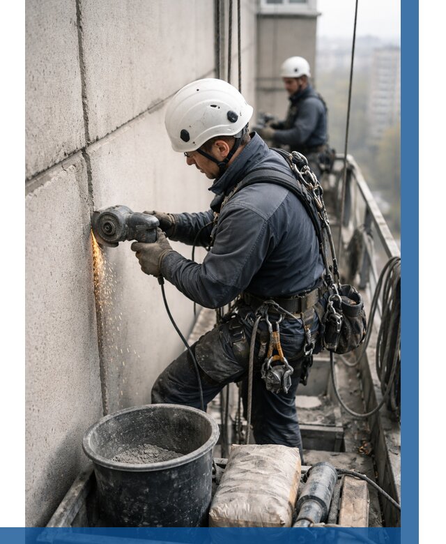 Штробление межпанельных швов в Саяногорске от 1229 р. | ВЫСОТНИК-Снг