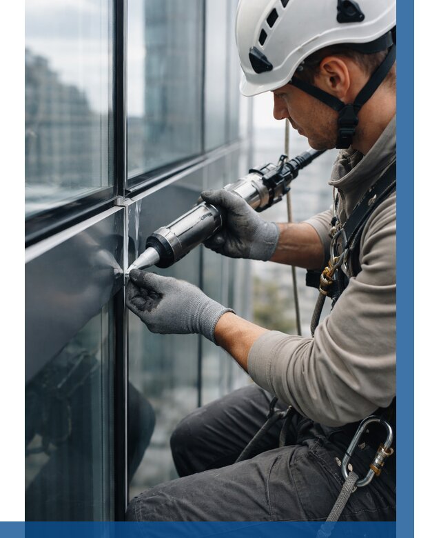 Герметизация стыков витража в Саяногорске от 1229 р. | ВЫСОТНИК-Снг