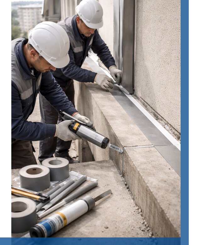 Герметизация примыкания балкона в Саяногорске от 4609 р. | ВЫСОТНИК-Снг