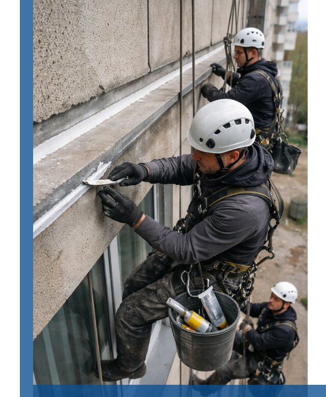 Герметизация примыкания балкона в Саяногорске под ключ с гарантией