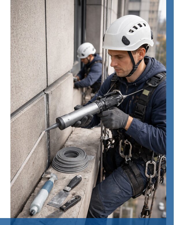 Герметизация деформационных швов фасада в Саяногорске от 717 | ВЫСОТНИК-Снг