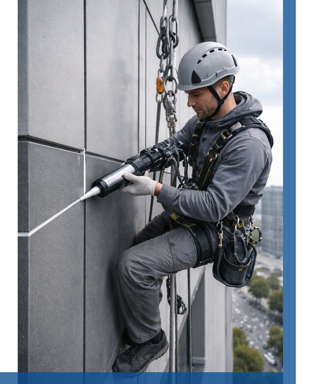 Герметизация стыков фасадных панелей в Саяногорске от 6658 р.| ВЫСОТНИК-Снг