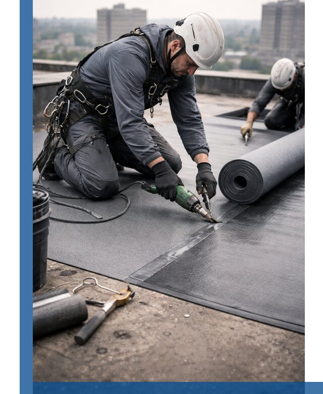 Ремонт мягкой кровли в Саяногорске с выездом промальпинистов
