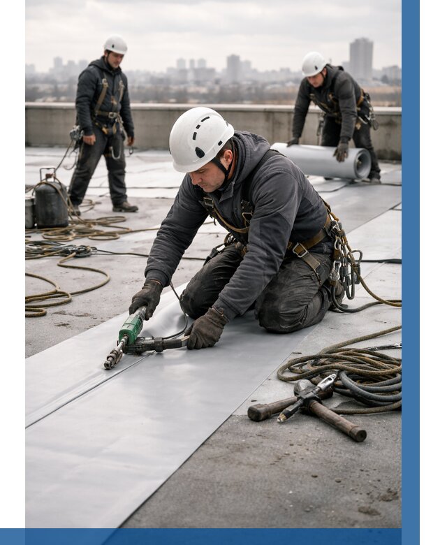 Ремонт мембранной кровли в Саяногорске от 1844 р./м2 | ВЫСОТНИК-Снг