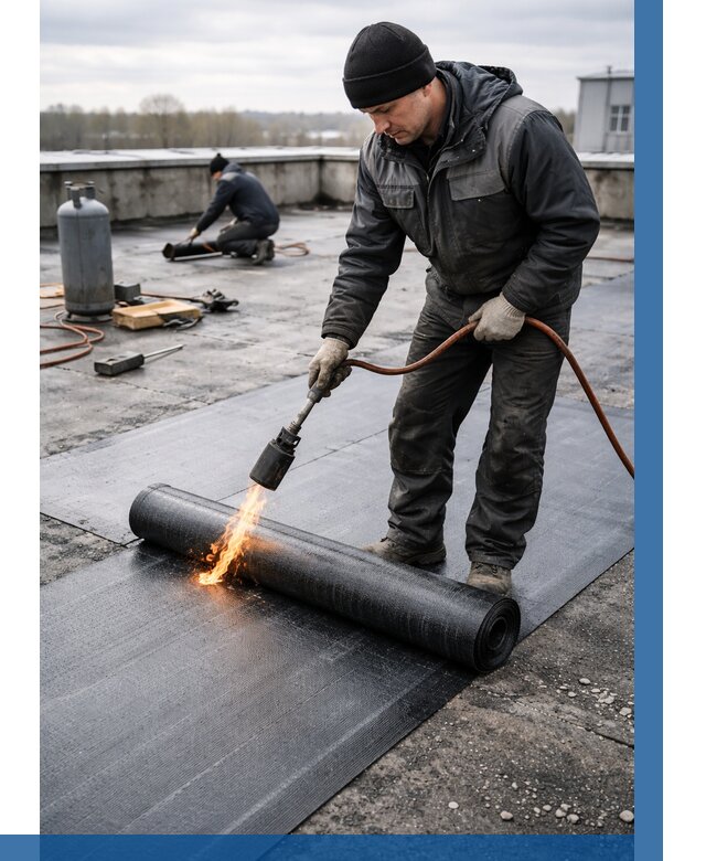 Ремонт наплавляемой кровли в Саяногорске от 717 р. | ВЫСОТНИК-Снг