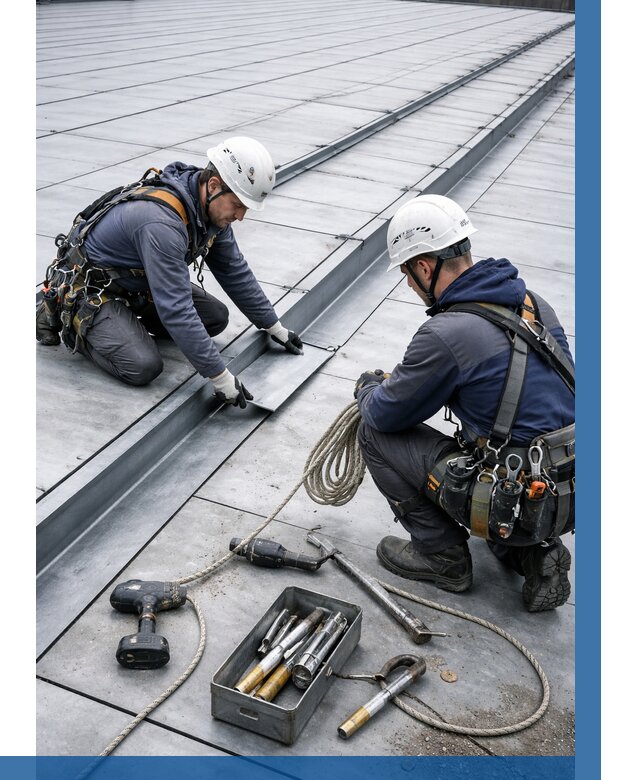 Ремонт фальцевой кровли в Саяногорске от 717 р. | ВЫСОТНИК-Снг