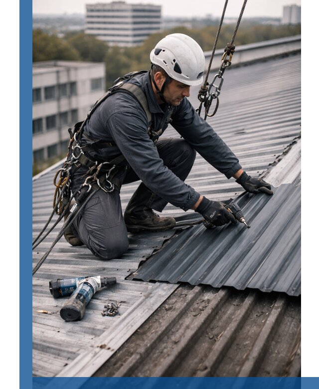 Ремонт профнастила на кровле в Саяногорске, работы под ключ