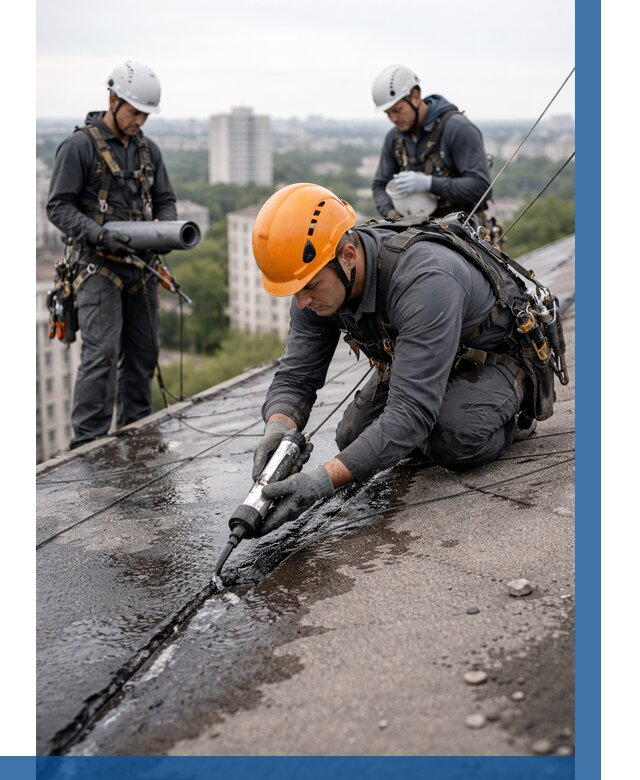 Устранение протечек кровли в Саяногорске от 12292 р. | ВЫСОТНИК-Снг