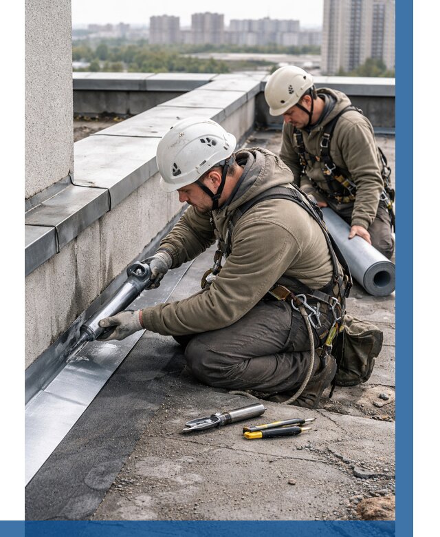 Ремонт кровельных примыканий в Саяногорске от 1229 р. | ВЫСОТНИК-Снг