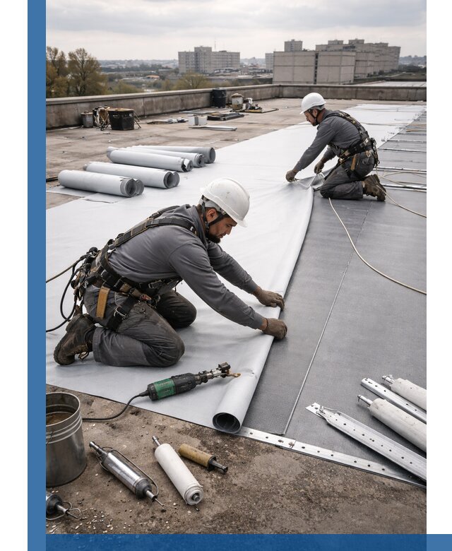 Монтаж мембранной кровли в Саяногорске для промышленных зданий