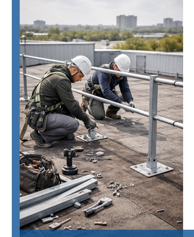 Монтаж кровельного ограждения в Саяногорске под ключ с гарантией