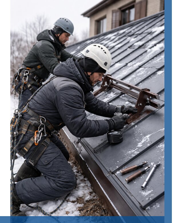 Монтаж снегозадержателей в Саяногорске от 461 р. | ВЫСОТНИК-Снг