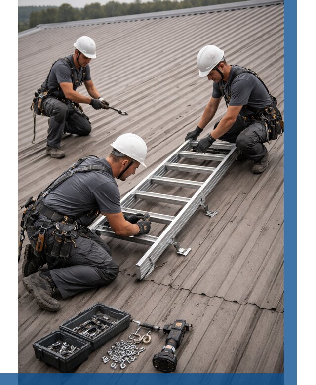 Монтаж кровельной лестницы в Саяногорске от 4609 р. | ВЫСОТНИК-Снг