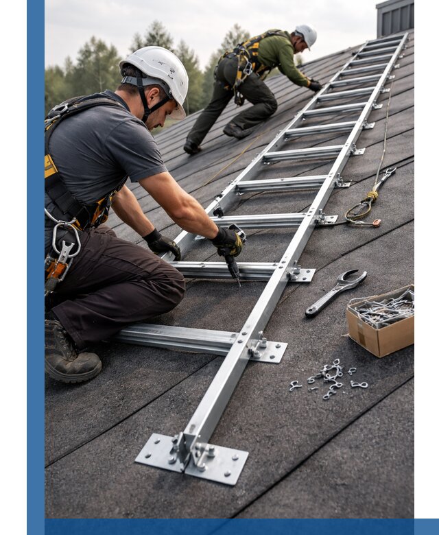 Профессиональный монтаж кровельной лестницы в Саяногорске под ключ
