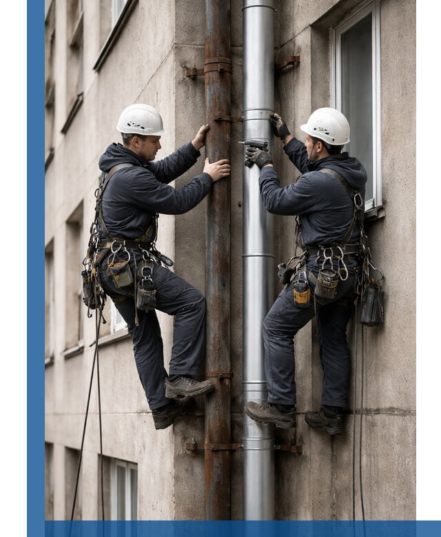 Замена водосточных труб в Саяногорске: монтаж и демонтаж под ключ