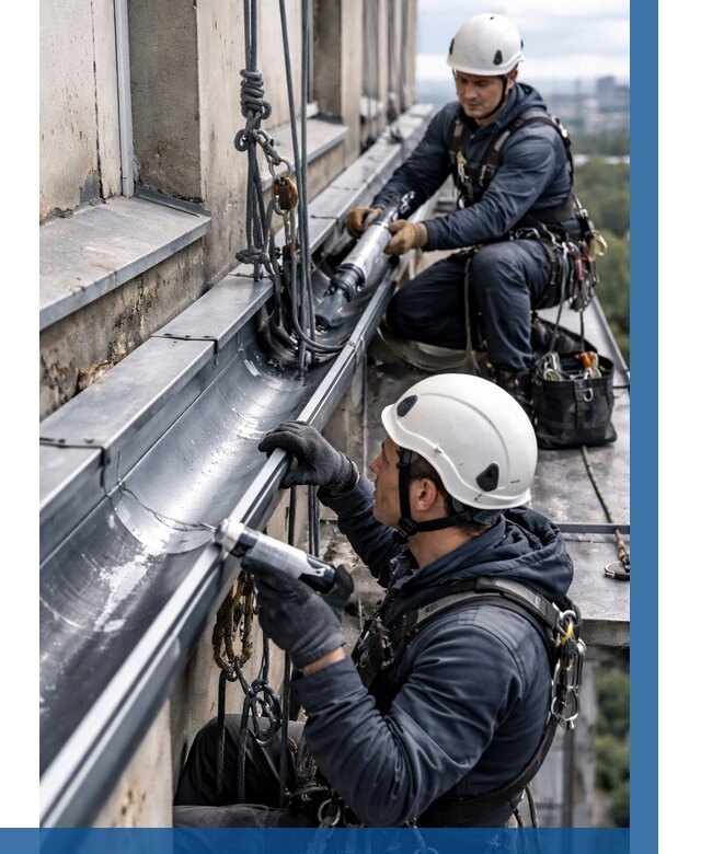 Ремонт водосточных желобов в Саяногорске от 6658 р. | ВЫСОТНИК-Снг