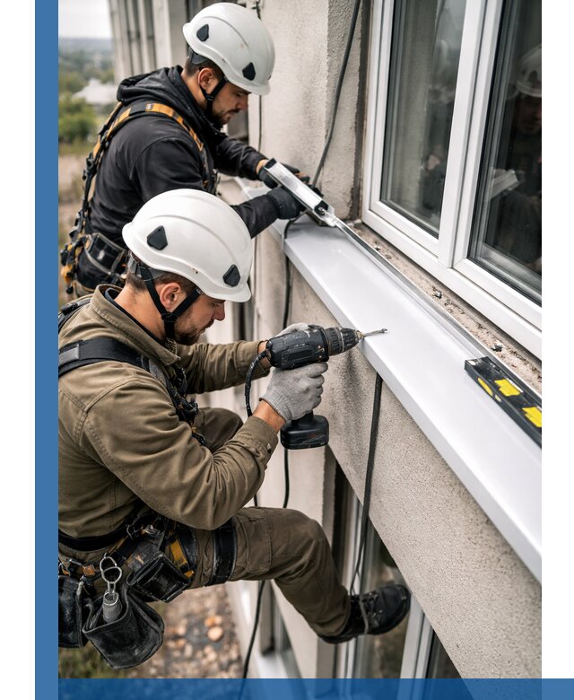 Профессиональный монтаж оконных отливов и отведения воды в Саяногорске