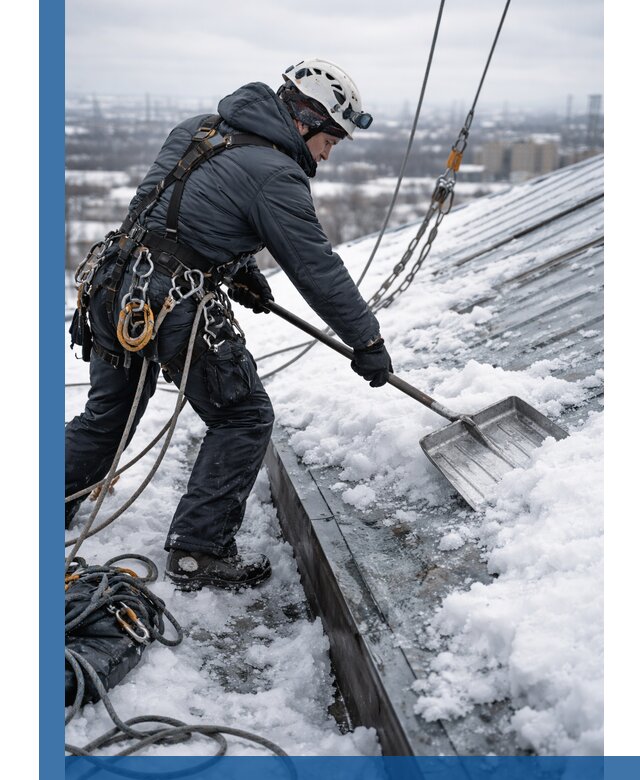 Профессиональная очистка кровли от снега и наледи в Саяногорске