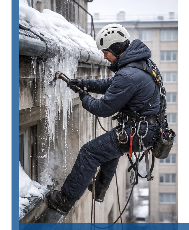 Удаление наледи и чистка водостоков в Саяногорске оперативно и безопасно