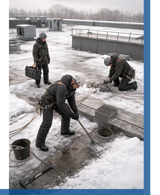 Абонентское обслуживание кровли зимой в Саяногорске от 8194 р. | ВЫСОТНИК-Снг