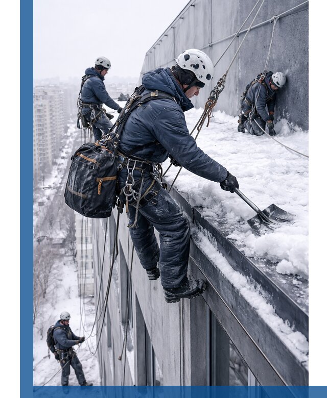 Абонентское обслуживание кровли зимой в Саяногорске регулярный уход