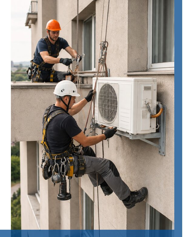 Монтаж внешнего блока кондиционера в Саяногорске от 6658 р. | ВЫСОТНИК-Снг