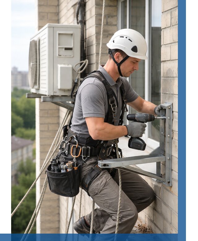 Установка кронштейнов кондиционера в Саяногорске от 3585 р. | ВЫСОТНИК-Снг