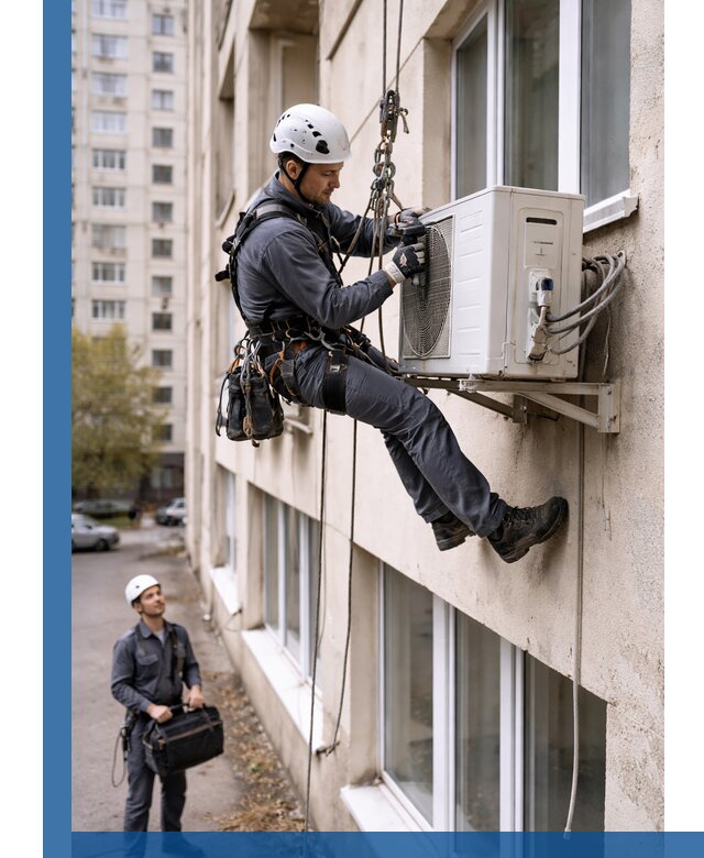 Демонтаж внешнего блока кондиционера в Саяногорске профессионально