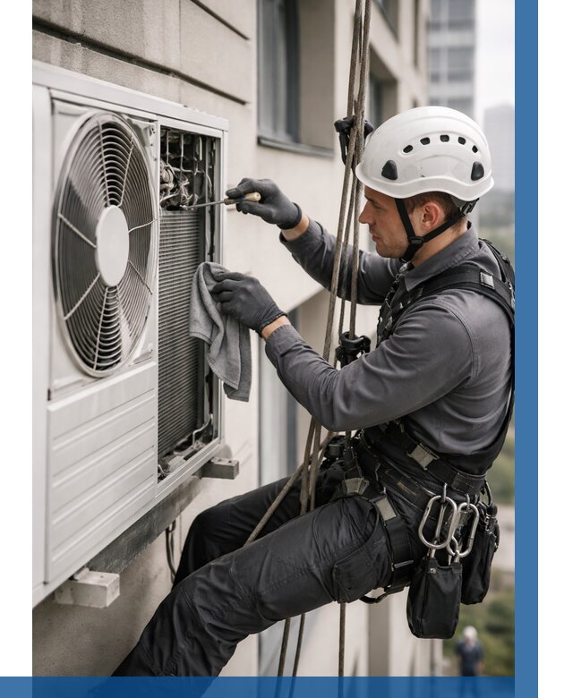 Обслуживание внешнего блока кондиционера в Саяногорске от 2766 р.ВЫСОТНИК-Снг