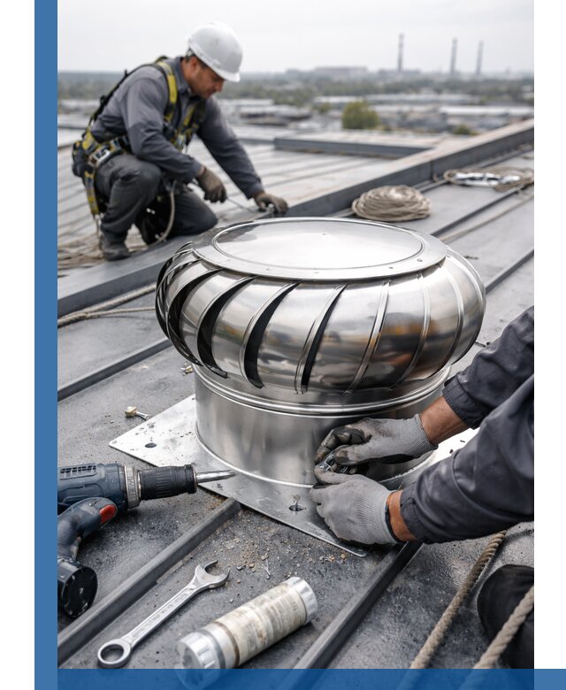 Установка дефлекторов на кровле в Саяногорске профессионально