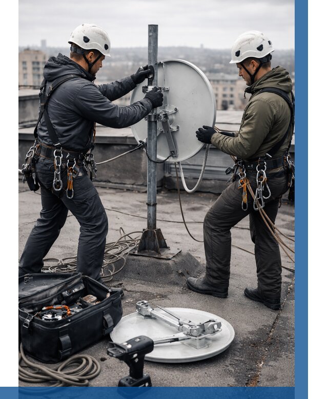 Демонтаж антенн на крыше в Саяногорске от 4609 р. | ВЫСОТНИК-Снг