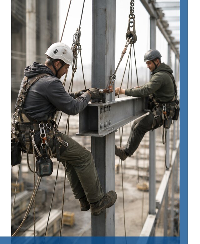 Монтаж металлоконструкций на высоте в Саяногорске от 3585 р. | ВЫСОТНИК-Снг
